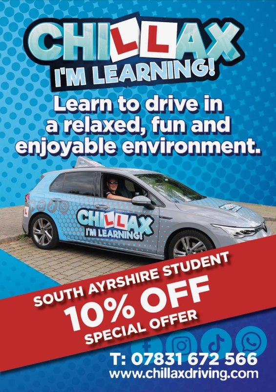 Chillax Driving School - Student Offer Driving Lessons Prestwick, Ayr